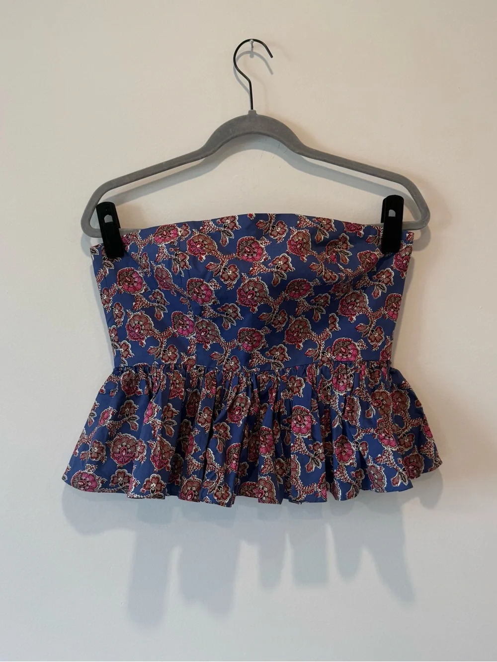 NWT J.Crew Strapless Peplum Top - Picture 3 of 5